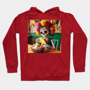 Calaca eating tacos Hoodie